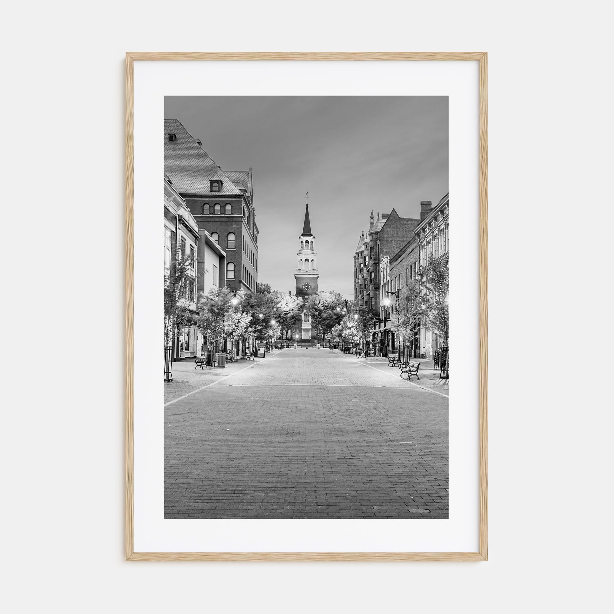 Burlington, Vermont Photo B&W Poster