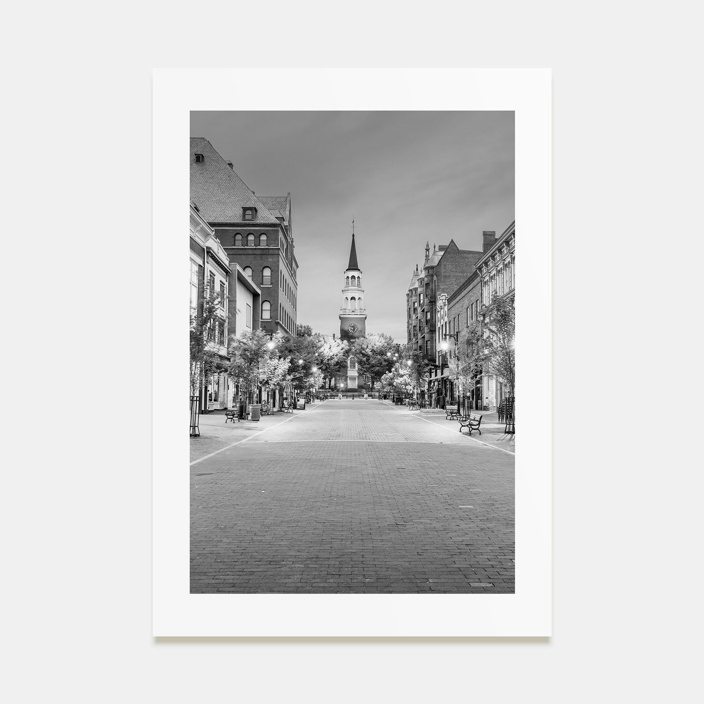 Burlington, Vermont Photo B&W Poster