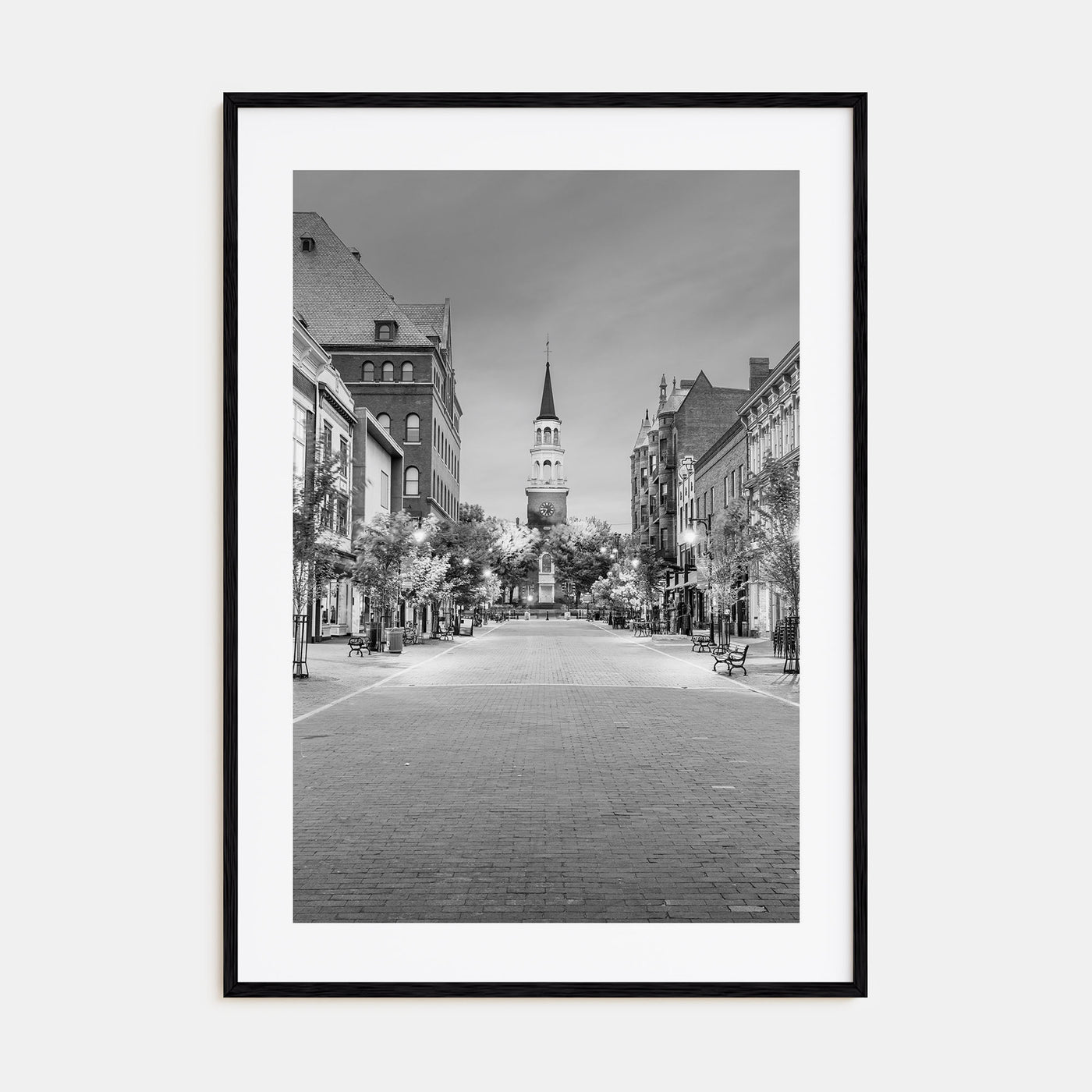 Burlington, Vermont Photo B&W Poster