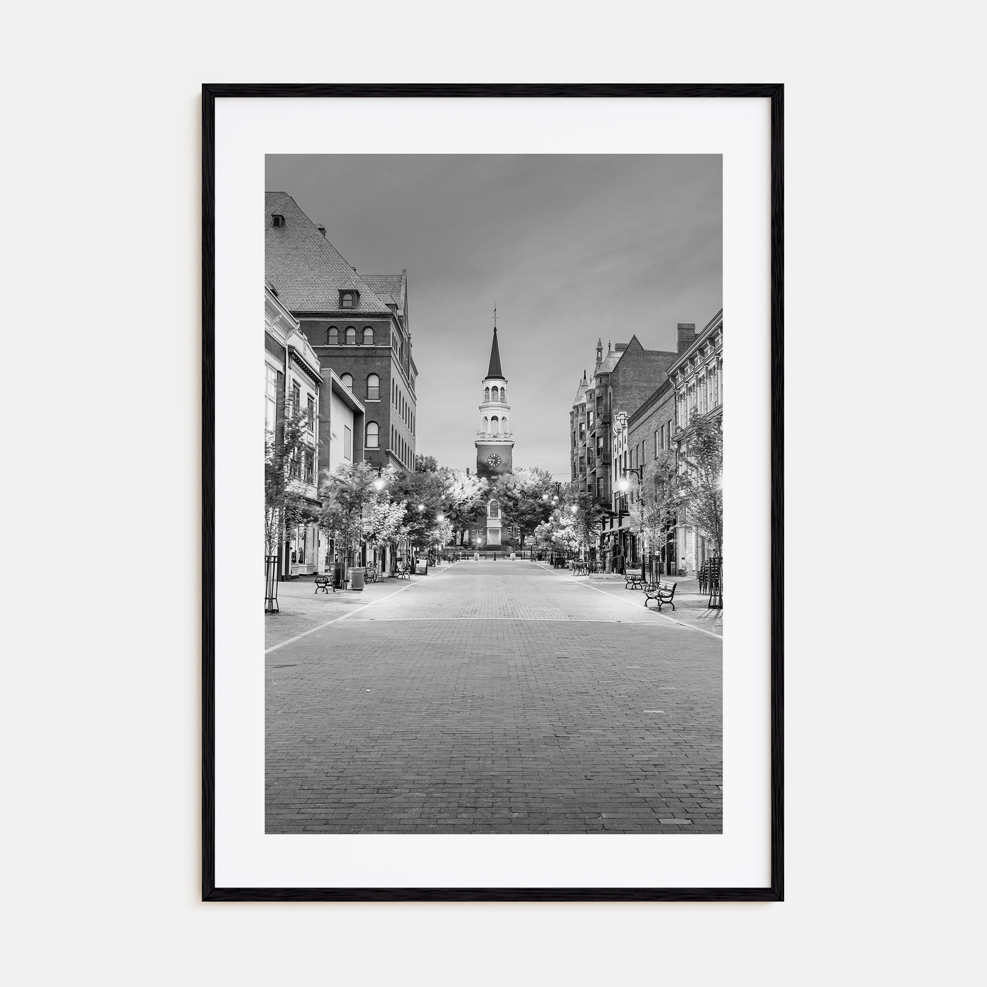 Burlington, Vermont Photo B&W Poster