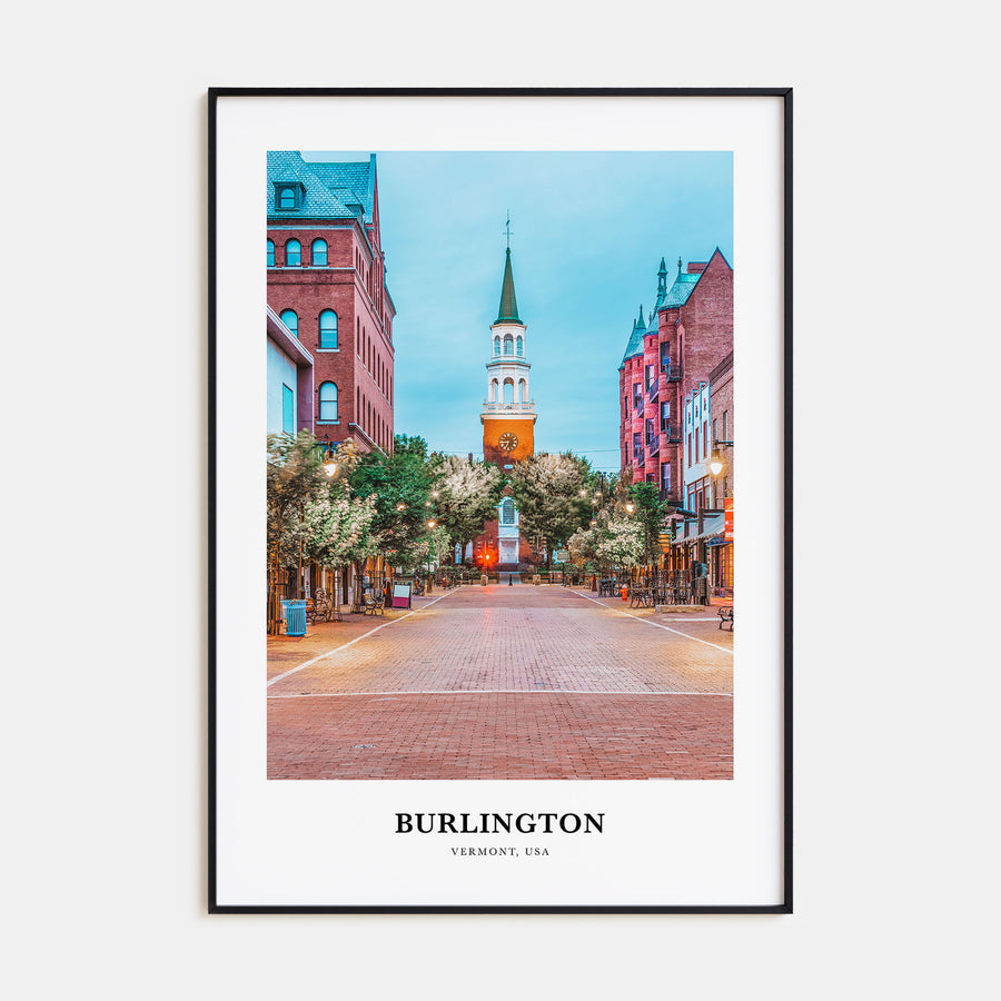 Burlington, Vermont Portrait Color Poster