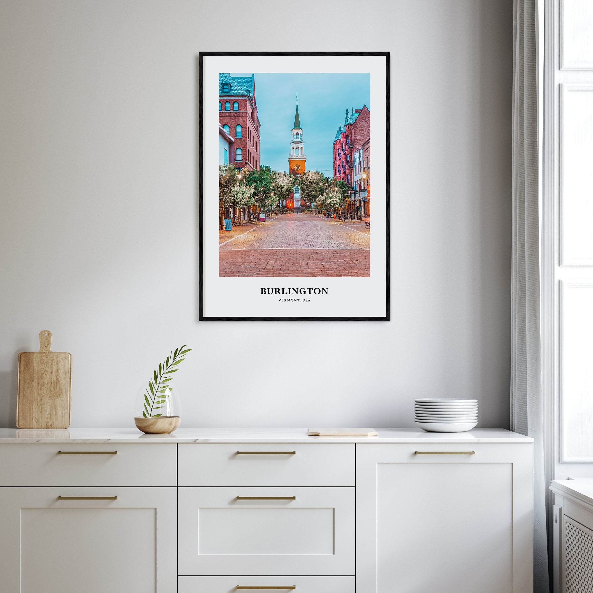 Burlington, Vermont Portrait Color Poster