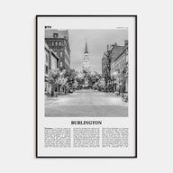 Burlington, Vermont Travel B&W Poster