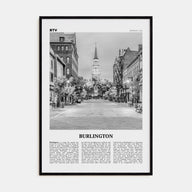 Burlington, Vermont Travel B&W Poster
