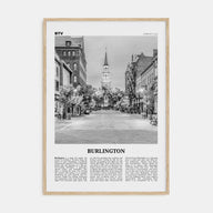 Burlington, Vermont Travel B&W Poster