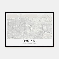 Burnaby Map Landscape Poster