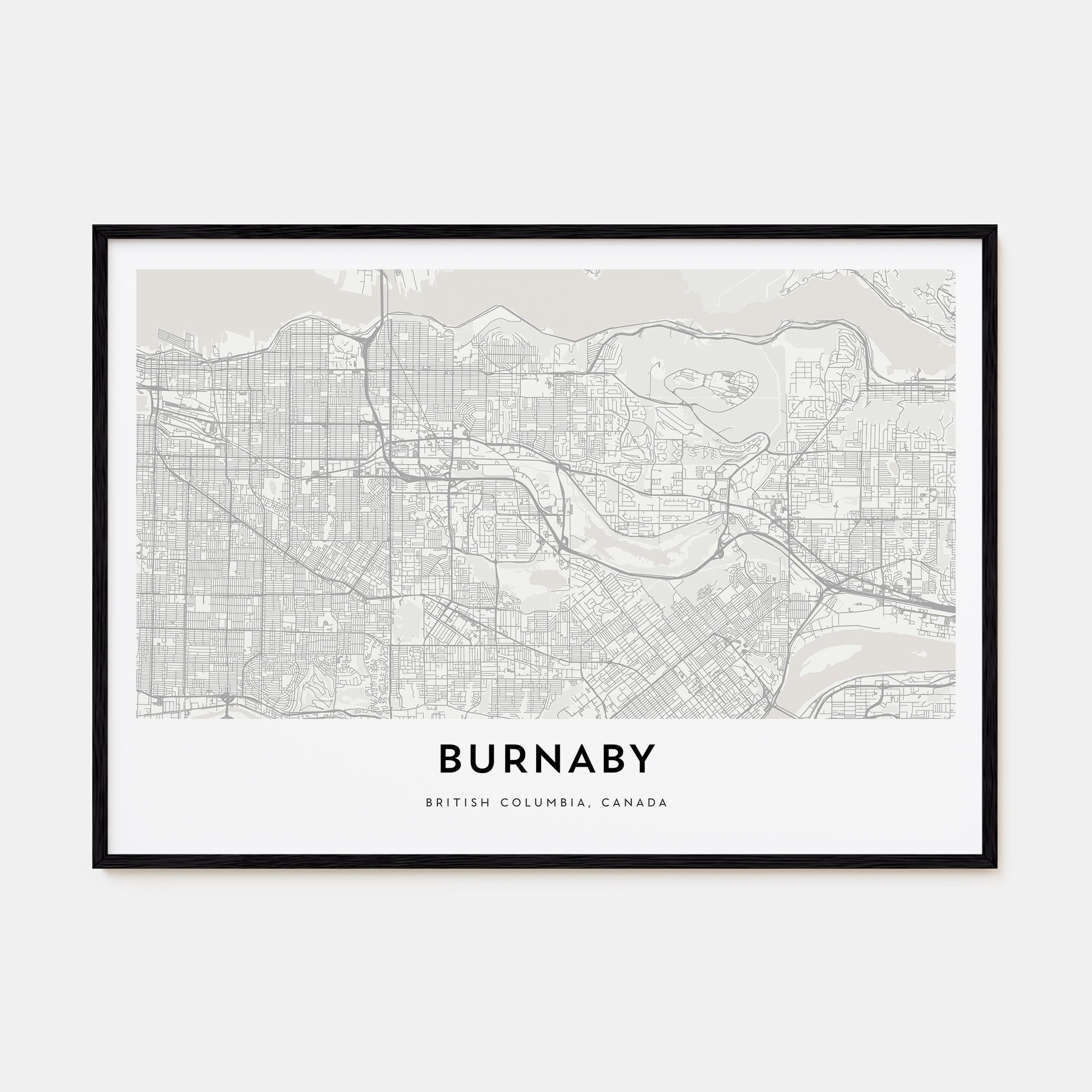 Burnaby Map Landscape Poster