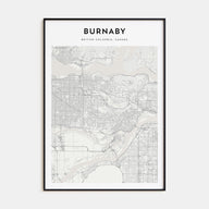 Burnaby Map Portrait Poster