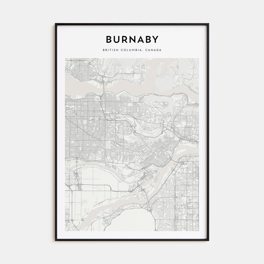 Burnaby Map Portrait Poster