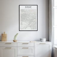 Burnaby Map Portrait Poster