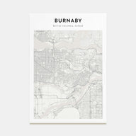 Burnaby Map Portrait Poster