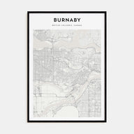 Burnaby Map Portrait Poster
