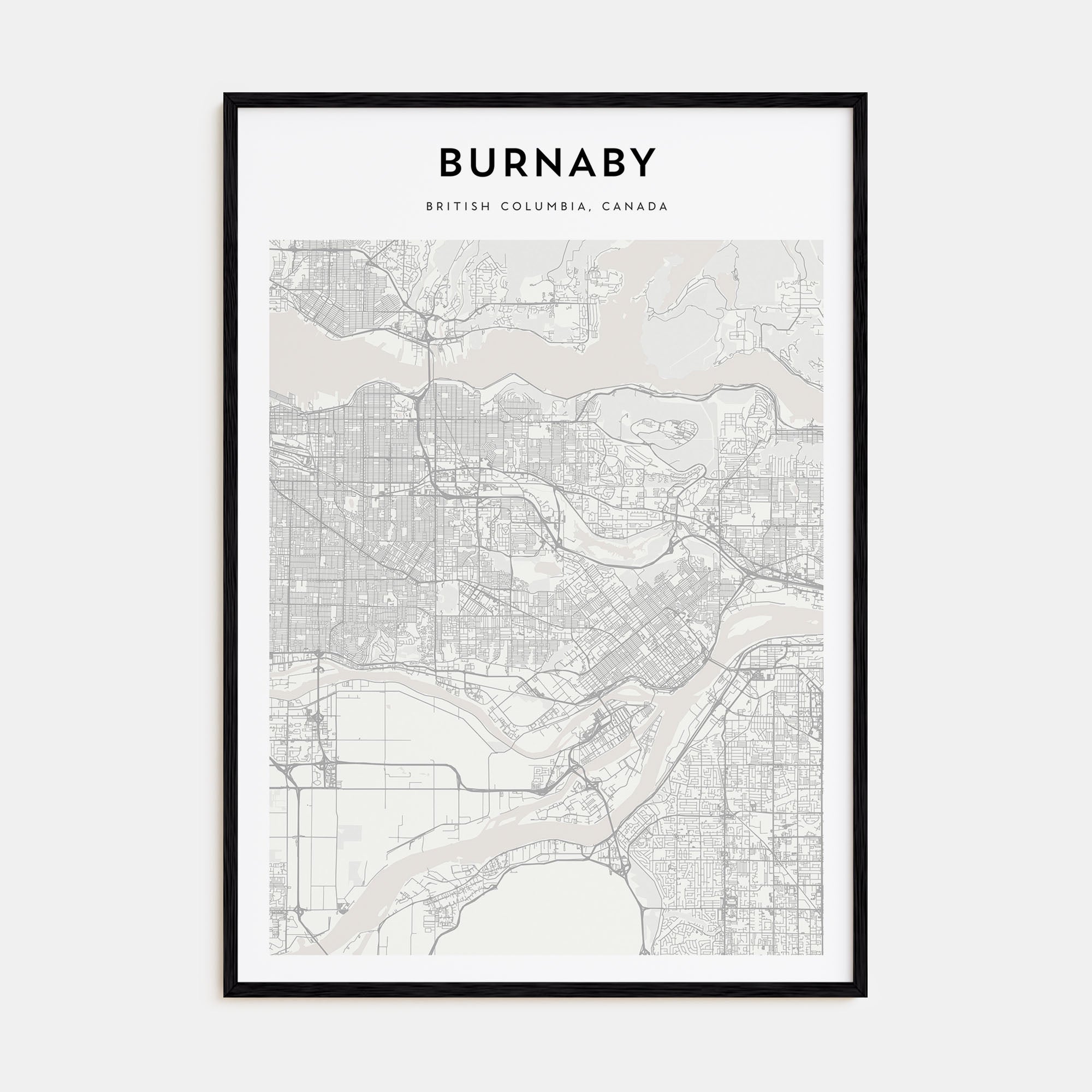 Burnaby Map Portrait Poster