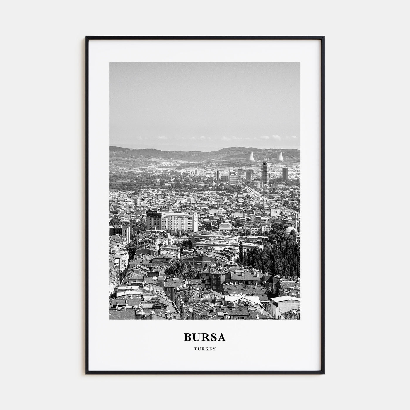 Bursa Portrait B&W Poster