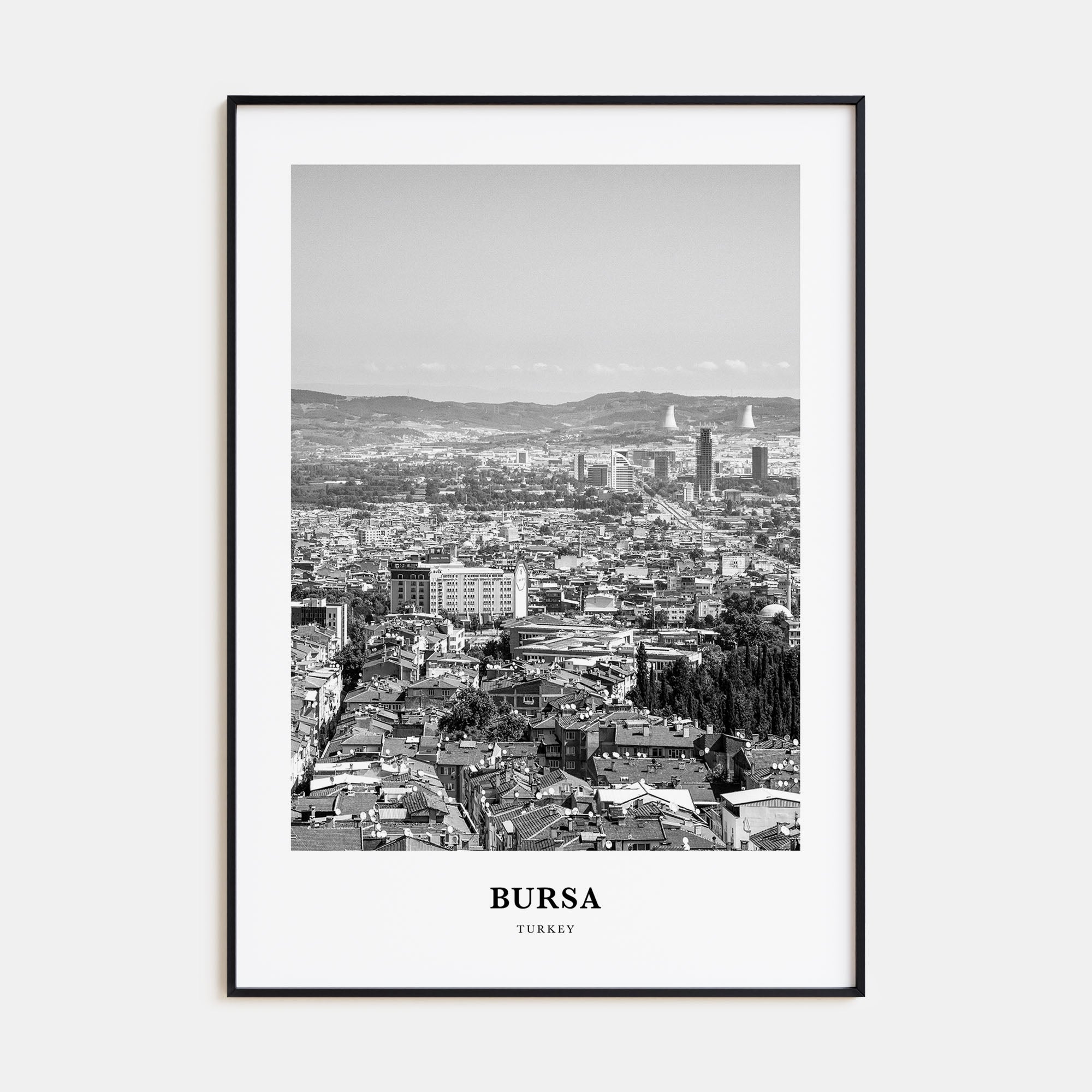 Bursa Portrait B&W Poster