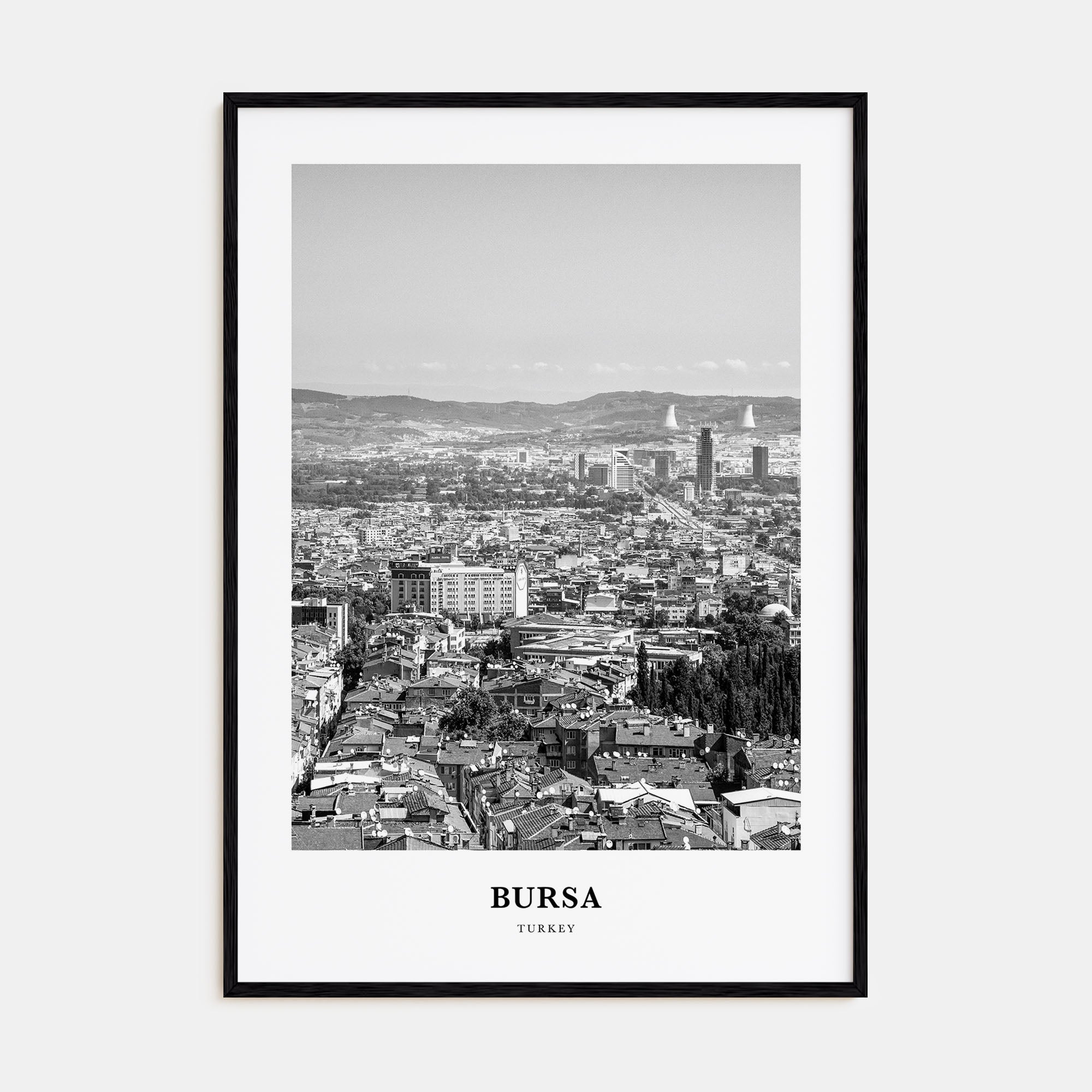 Bursa Portrait B&W Poster