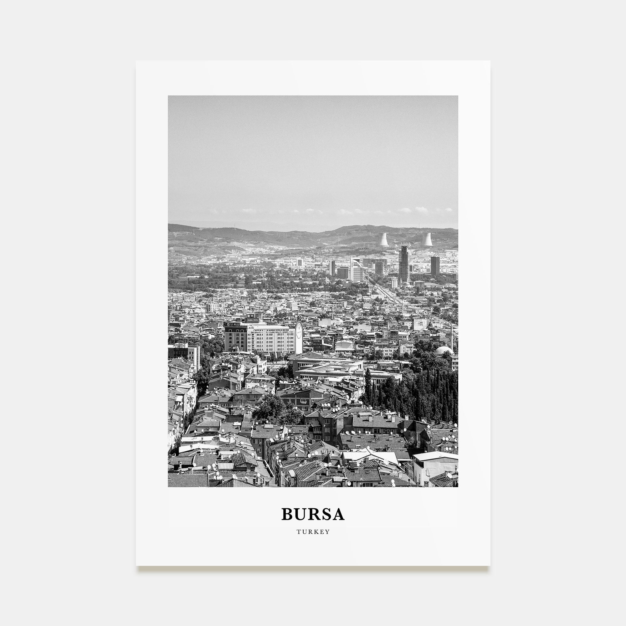 Bursa Portrait B&W Poster
