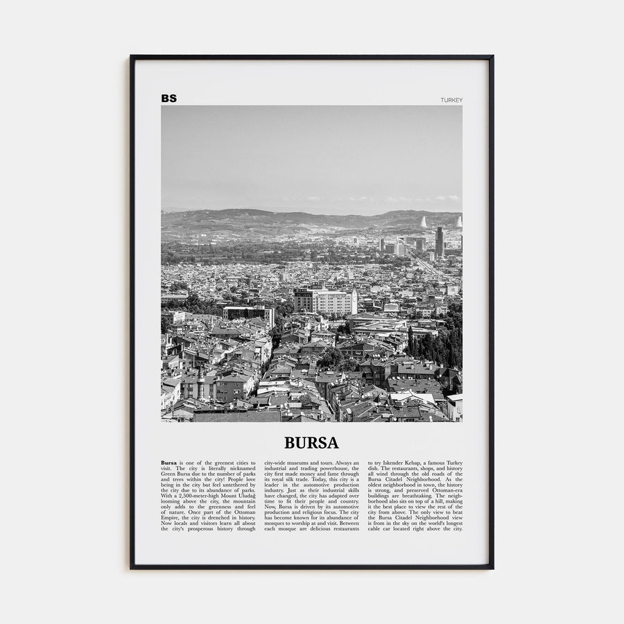 Bursa Travel B&W Poster