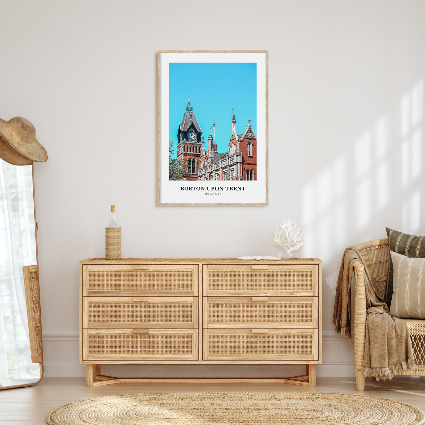 Burton upon Trent Portrait Color Poster