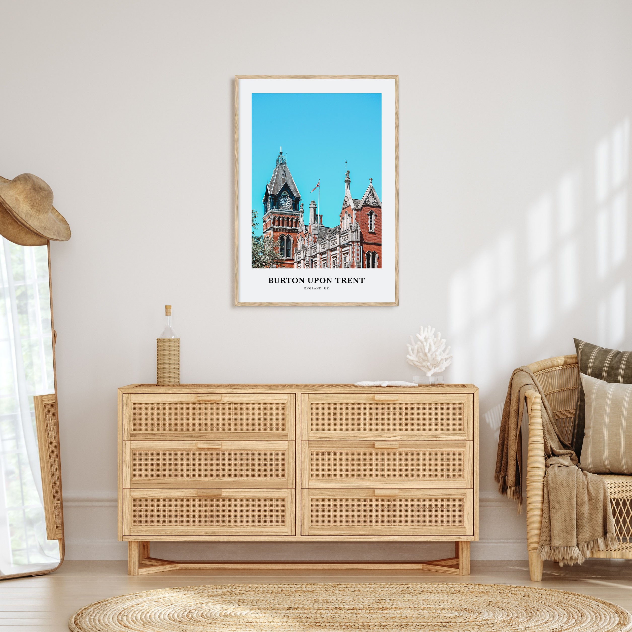 Burton upon Trent Portrait Color Poster