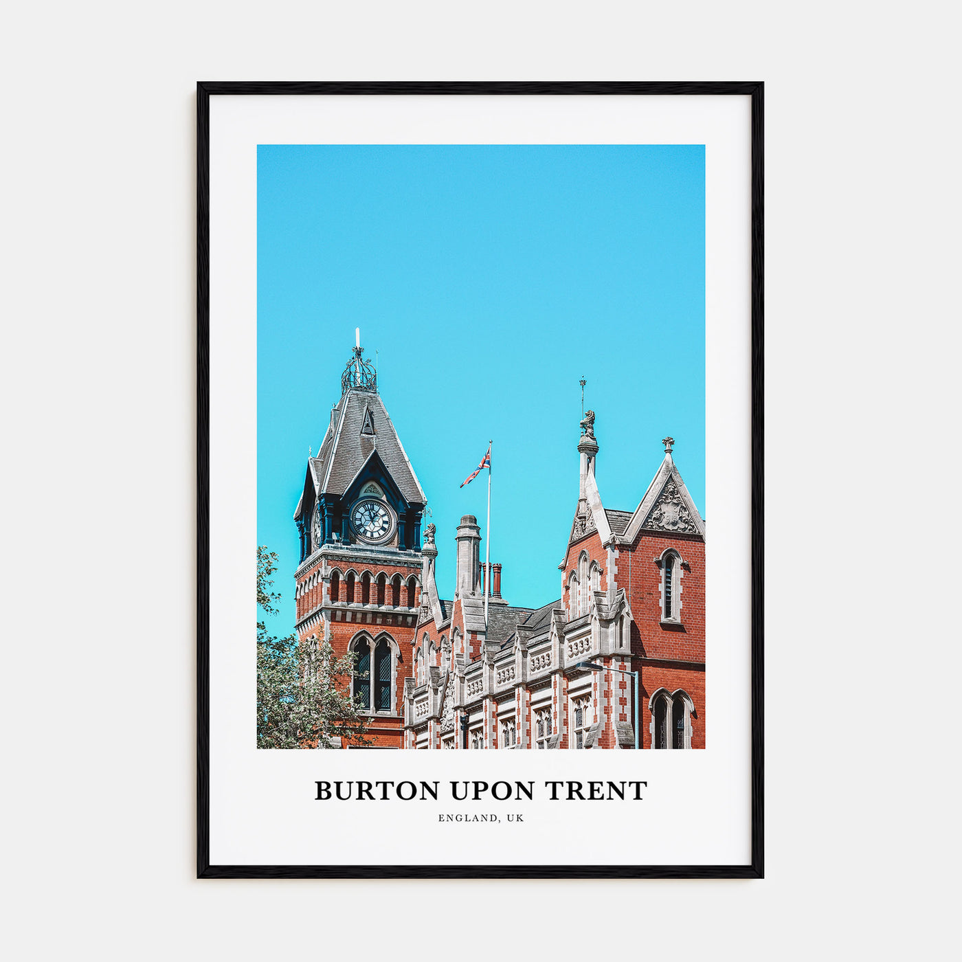 Burton upon Trent Portrait Color Poster