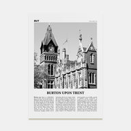 Burton upon Trent Travel B&W Poster