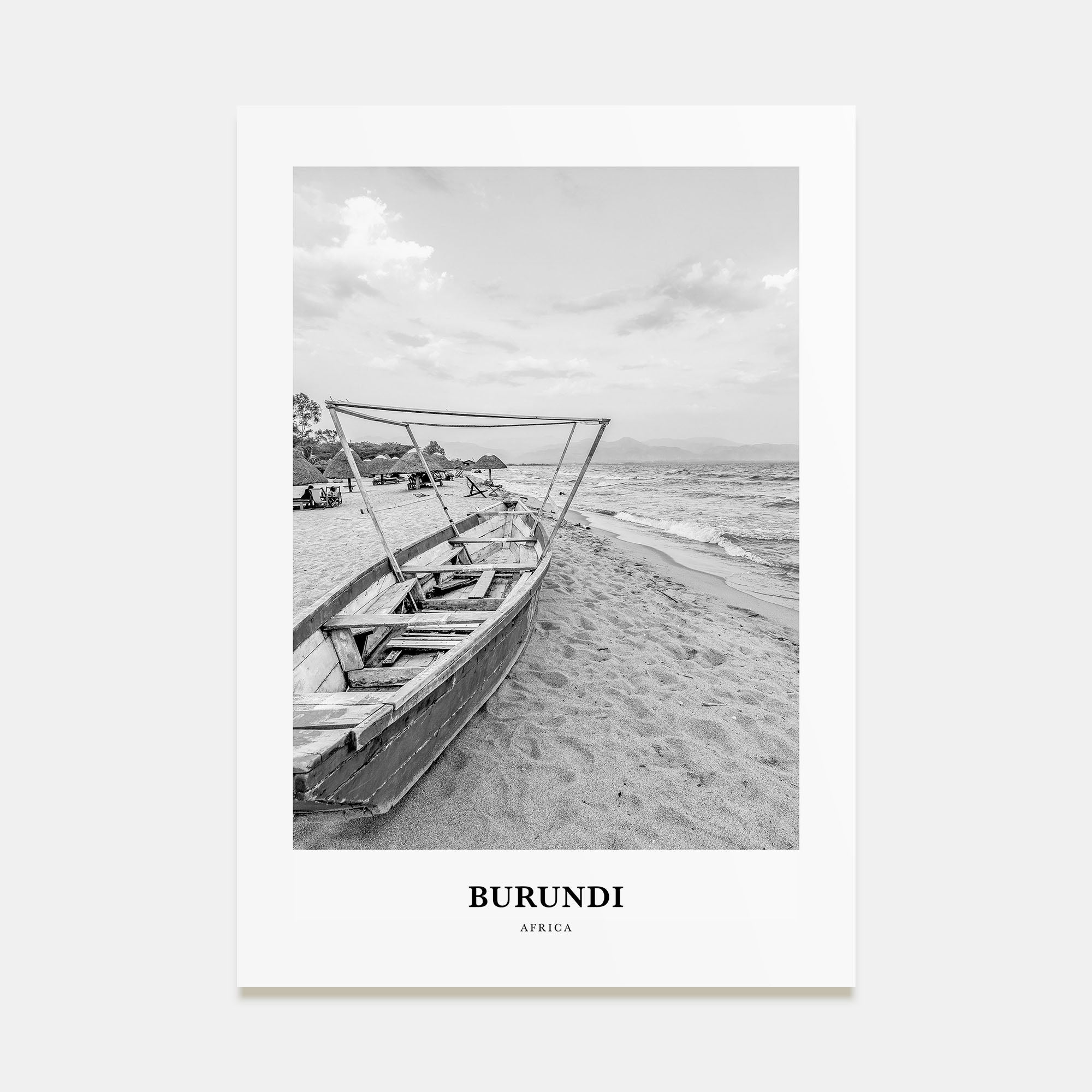 Burundi Portrait B&W Poster