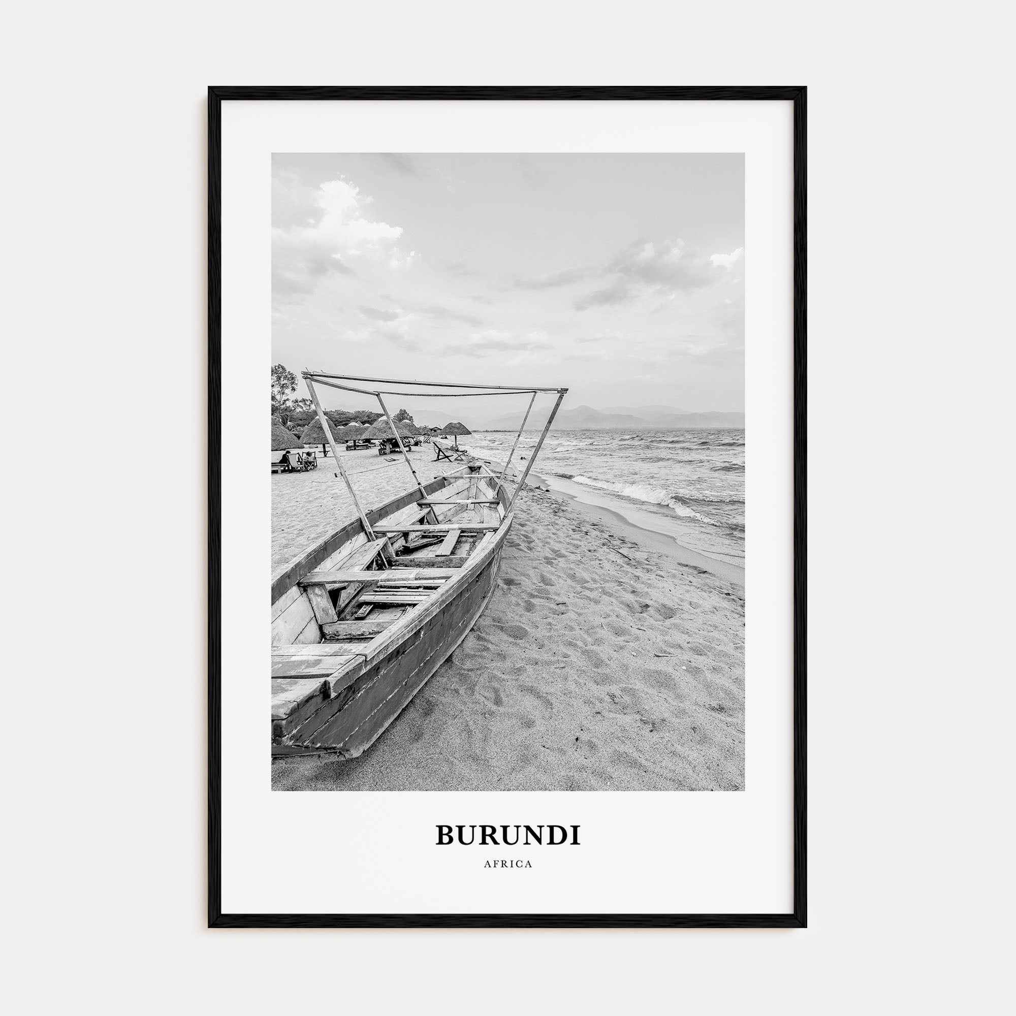 Burundi Portrait B&W Poster