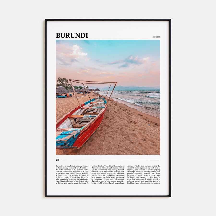 Burundi Travel Color Poster