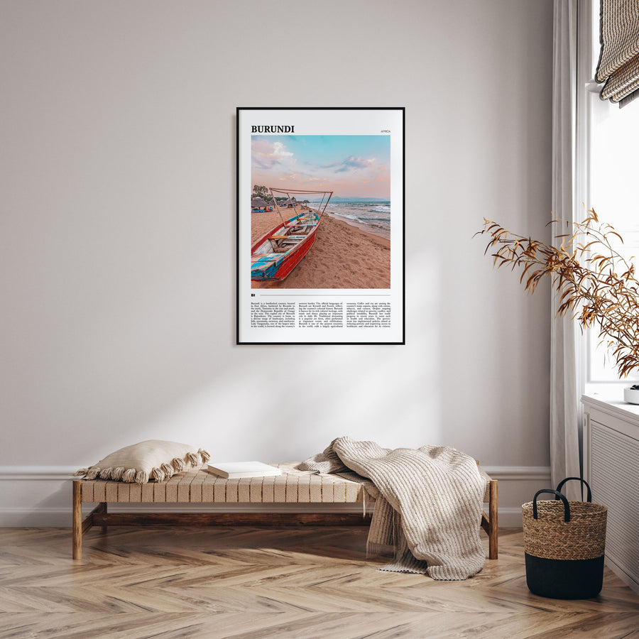 Burundi Travel Color Poster
