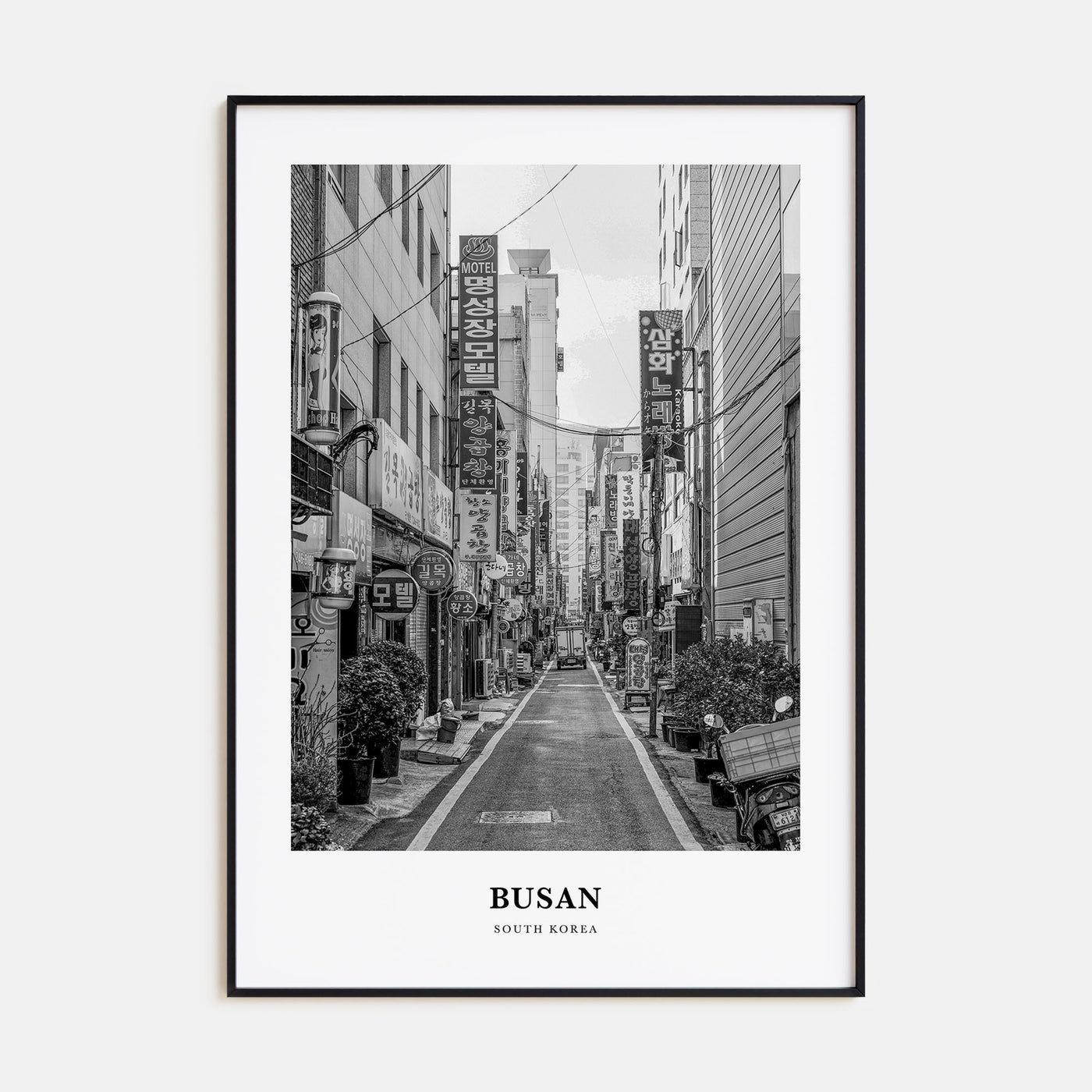 Busan Portrait B&W No 1 Poster