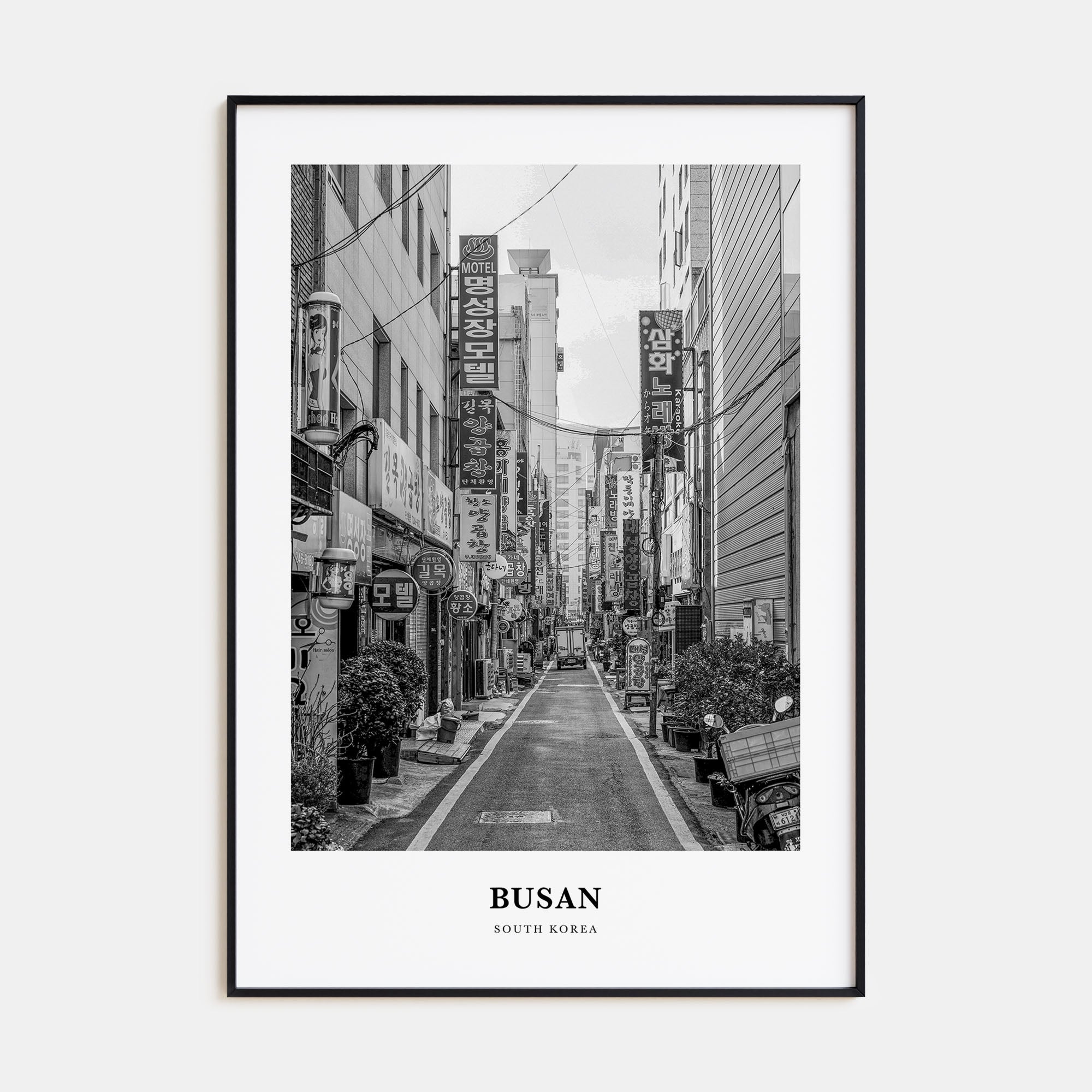 Busan Portrait B&W No 1 Poster