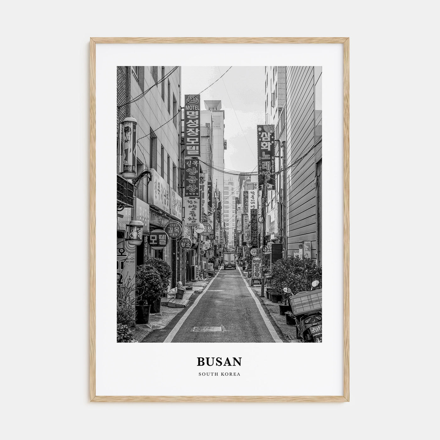 Busan Portrait B&W No 1 Poster