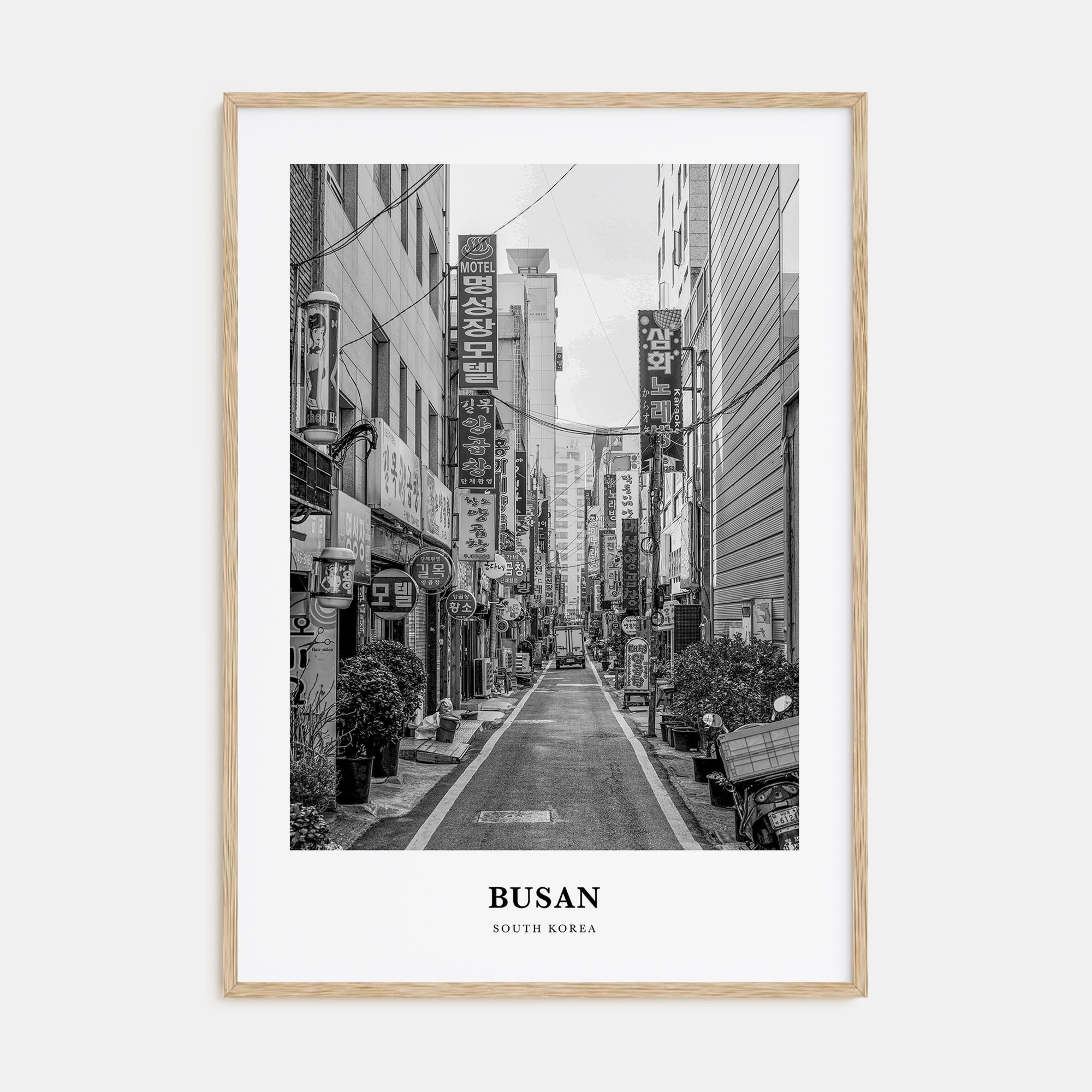 Busan Portrait B&W No 1 Poster