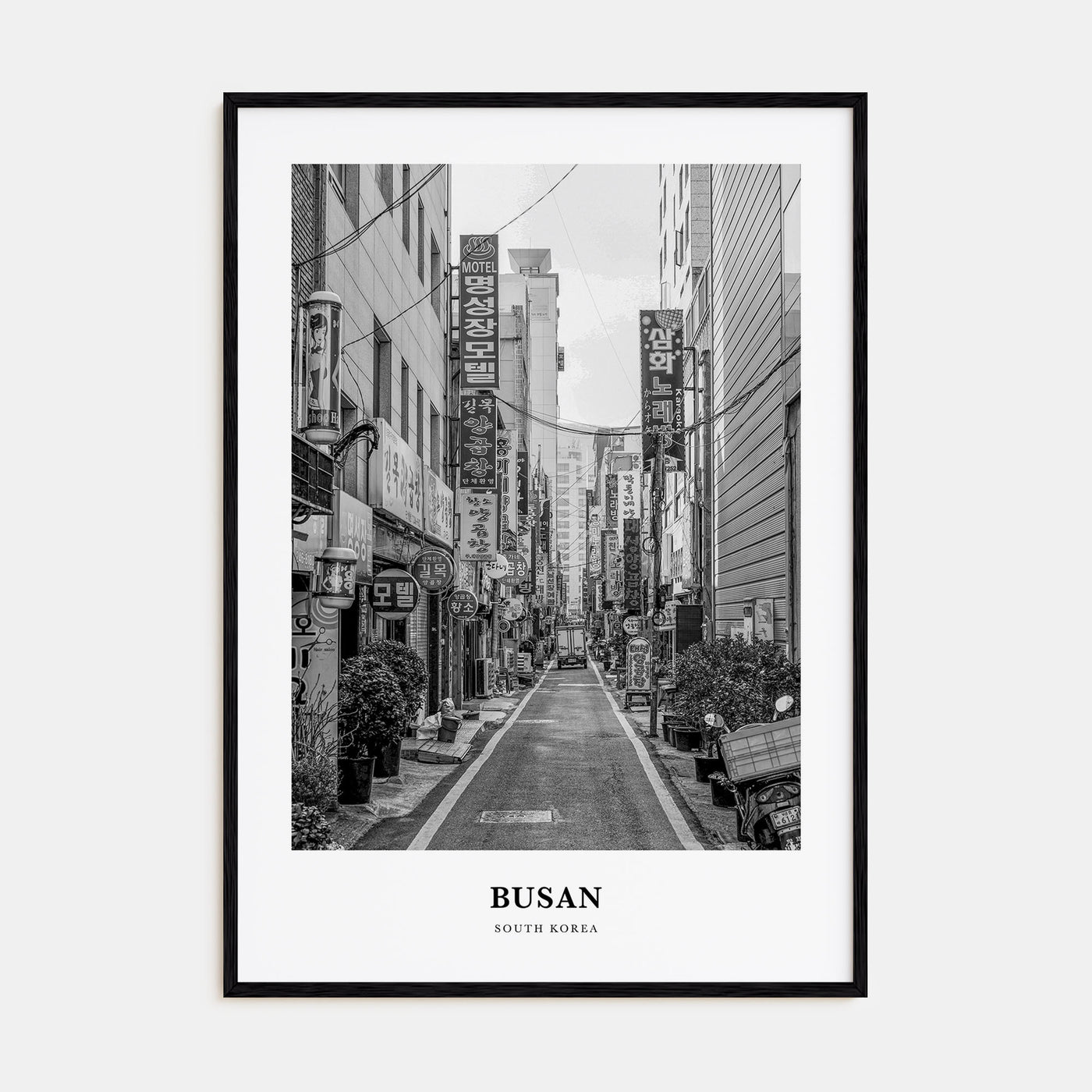 Busan Portrait B&W No 1 Poster