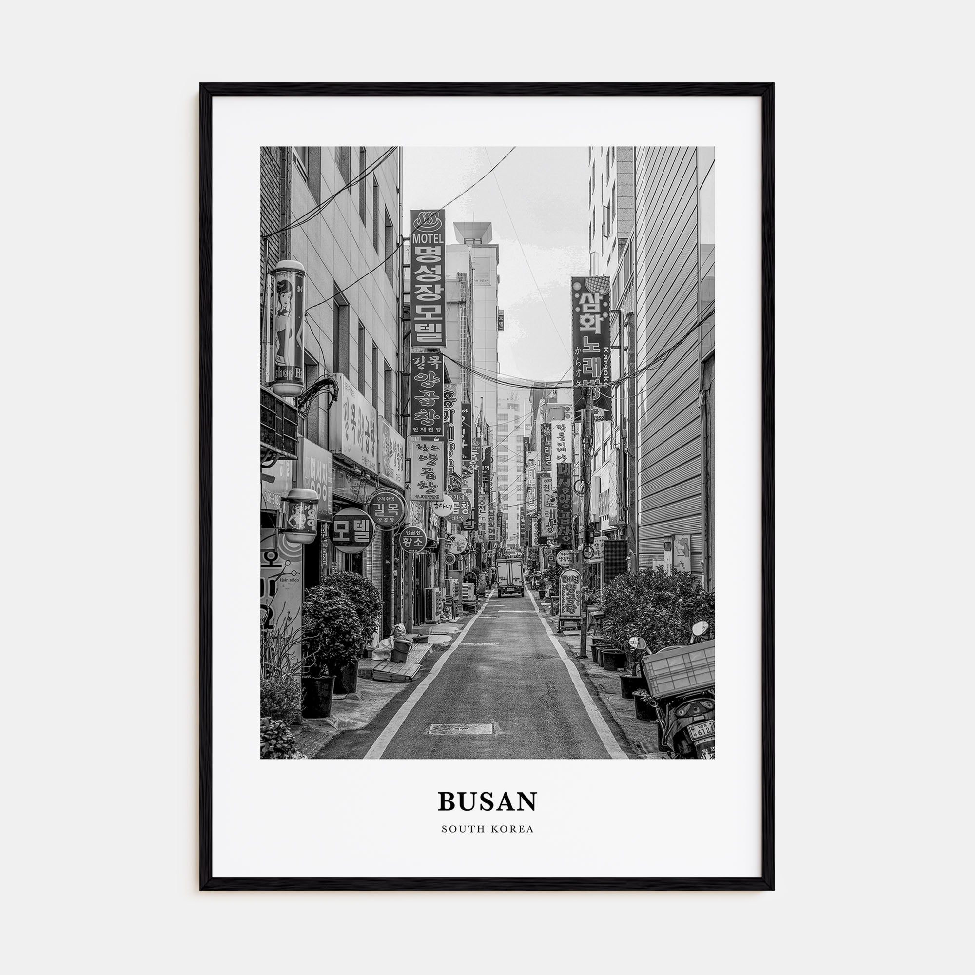 Busan Portrait B&W No 1 Poster
