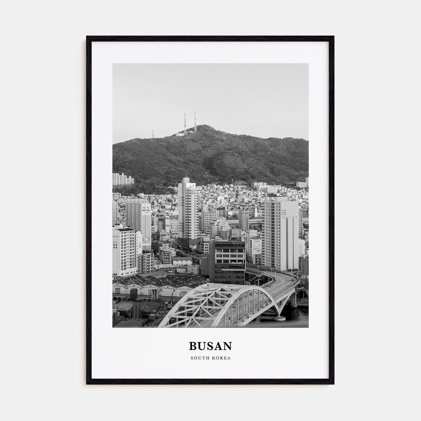 Busan Portrait B&W No 2 Poster