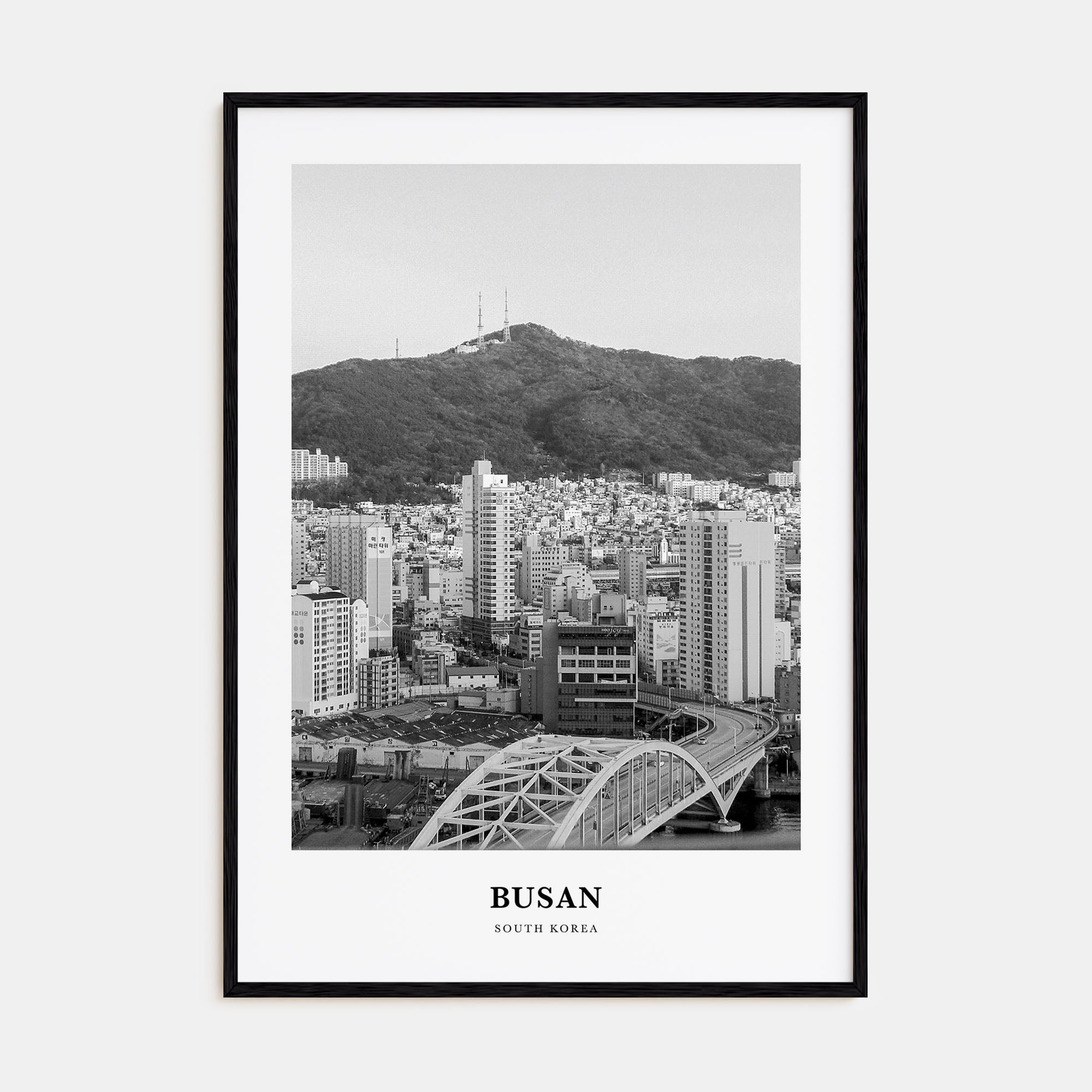 Busan Portrait B&W No 2 Poster