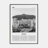 Busan Travel B&W No 2 Poster