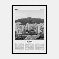 Busan Travel B&W No 2 Poster