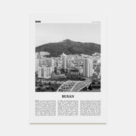 Busan Travel B&W No 2 Poster