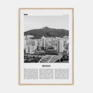 Busan Travel B&W No 2 Poster
