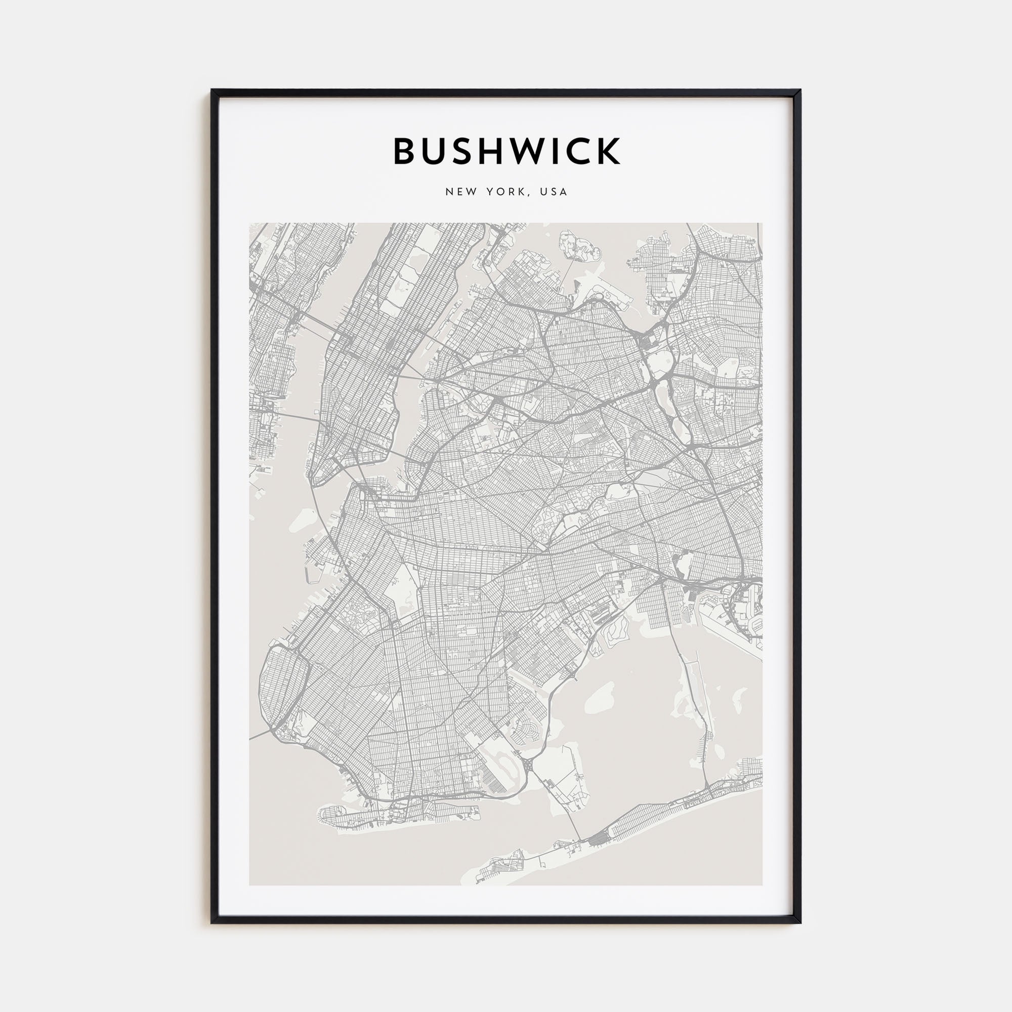Bushwick Map Portrait Poster