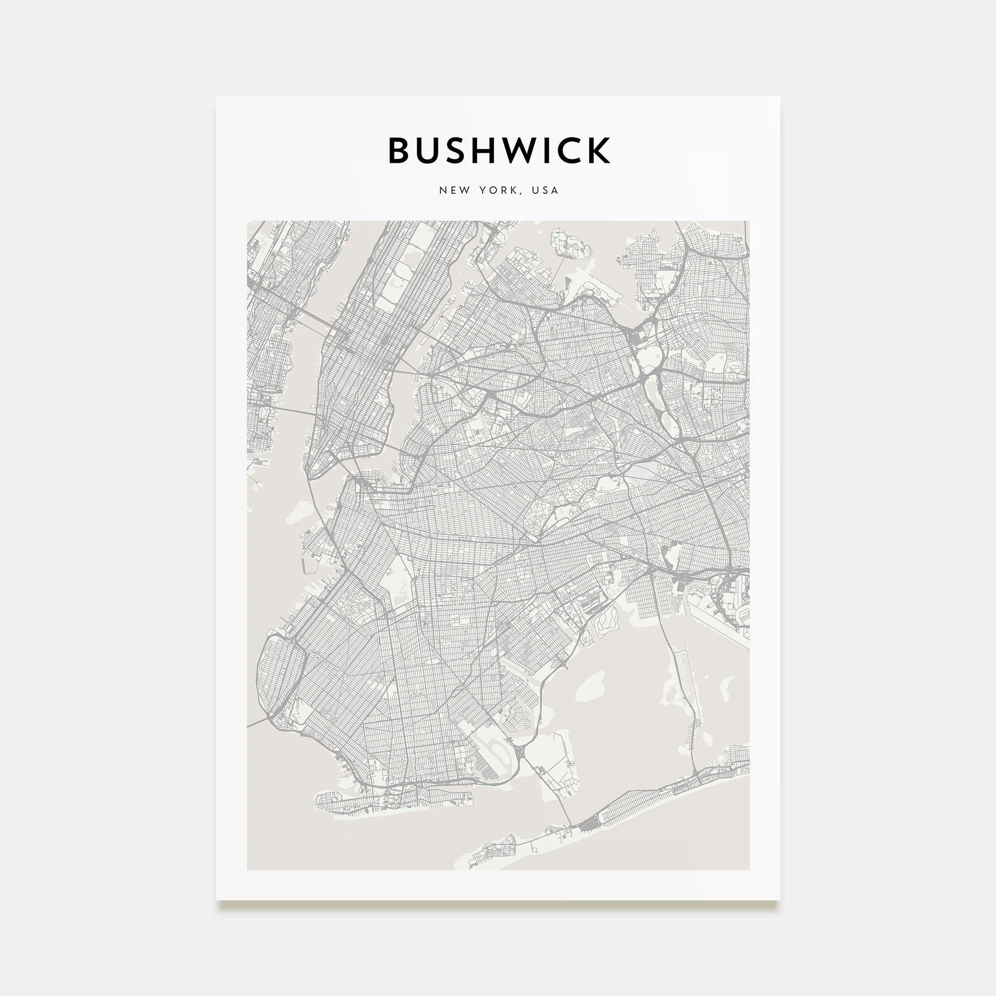 Bushwick Map Portrait Poster
