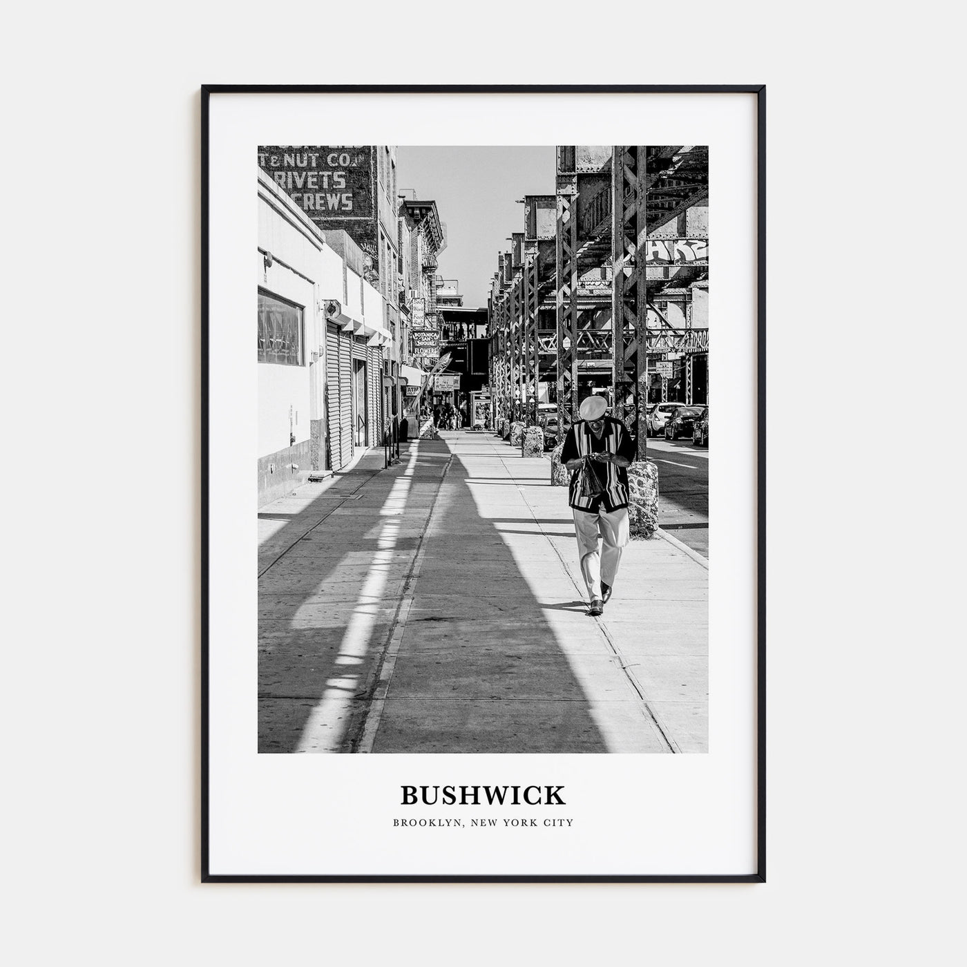 Bushwick Portrait B&W Poster