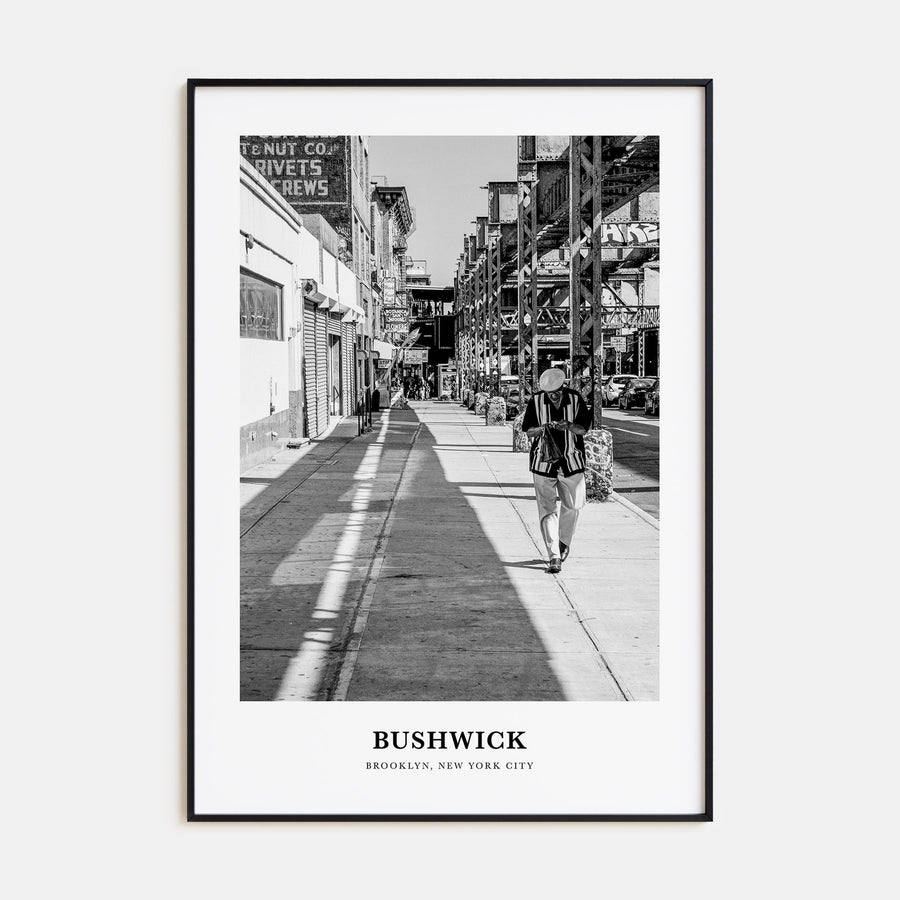 Bushwick Portrait B&W Poster