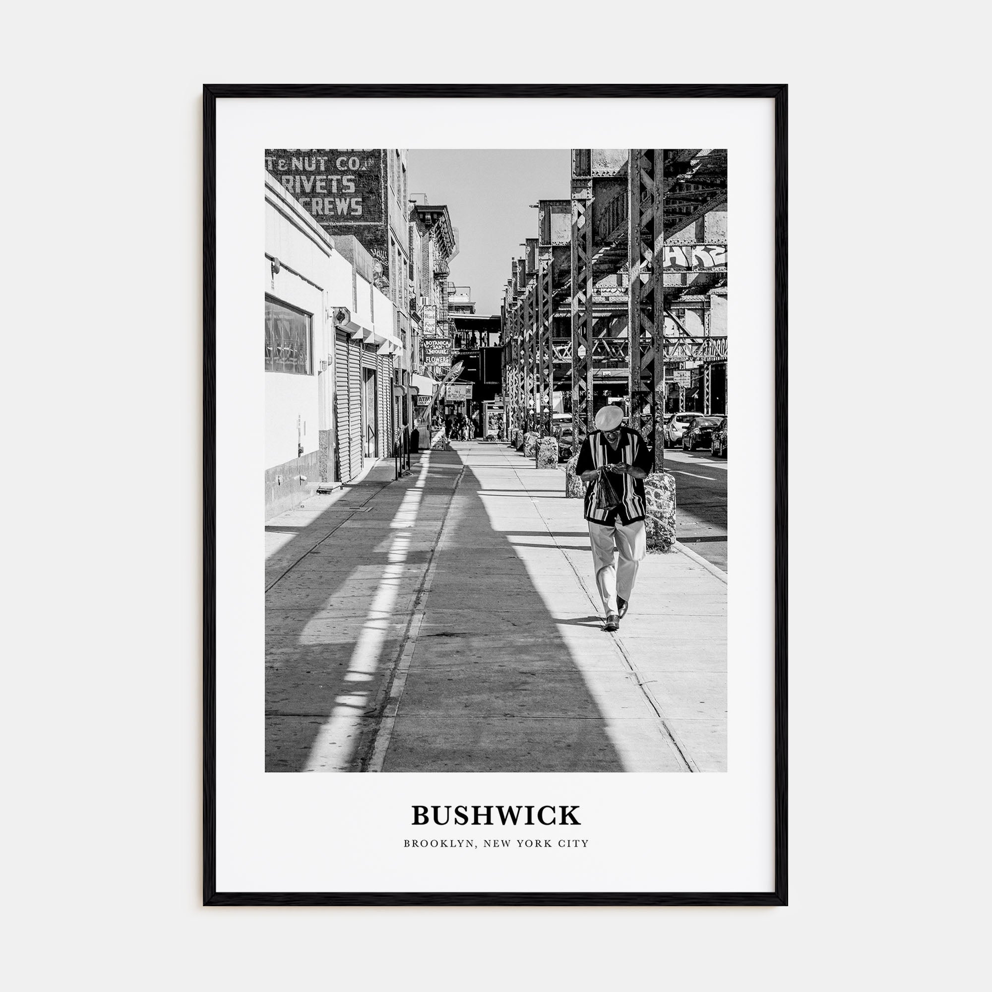 Bushwick Portrait B&W Poster