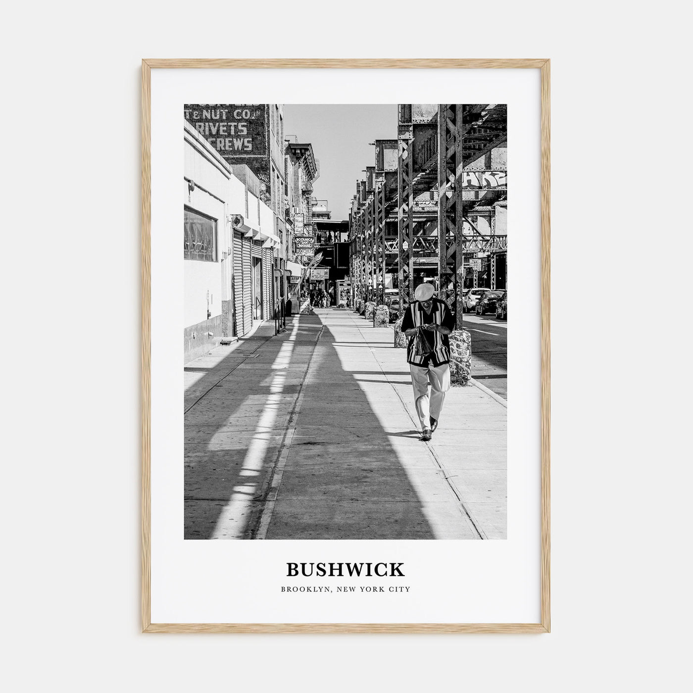 Bushwick Portrait B&W Poster