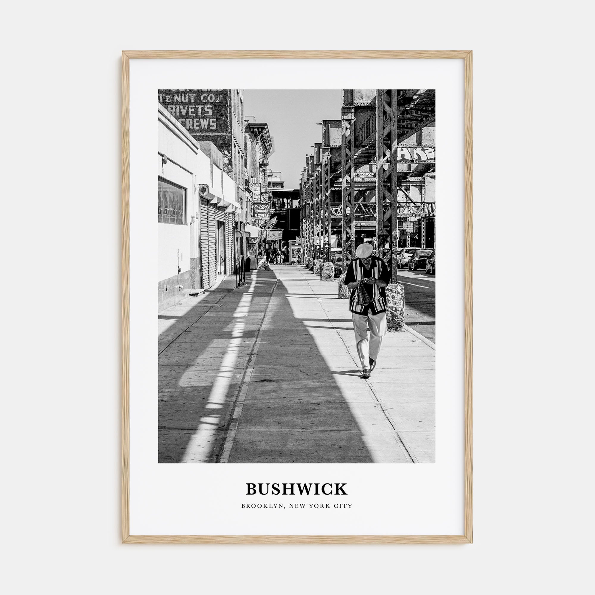 Bushwick Portrait B&W Poster