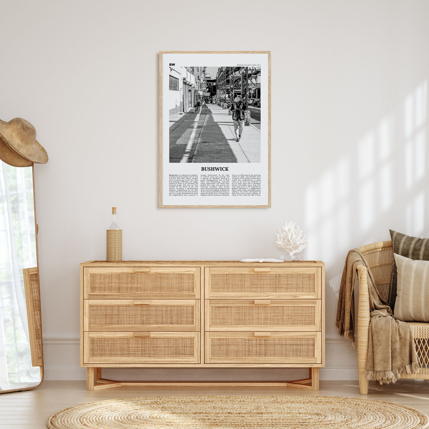 Bushwick Travel B&W Poster